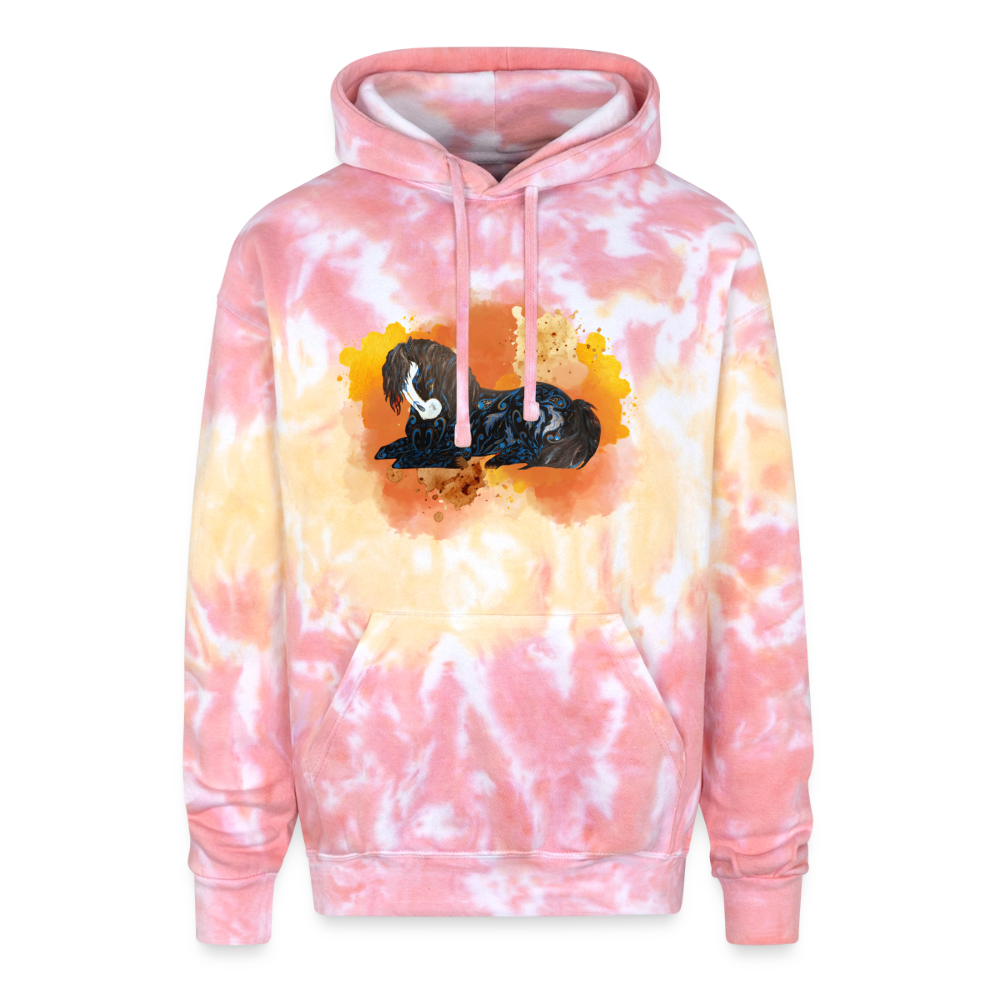 HORSE Adult Tie Dye Hoodie - funnel cake