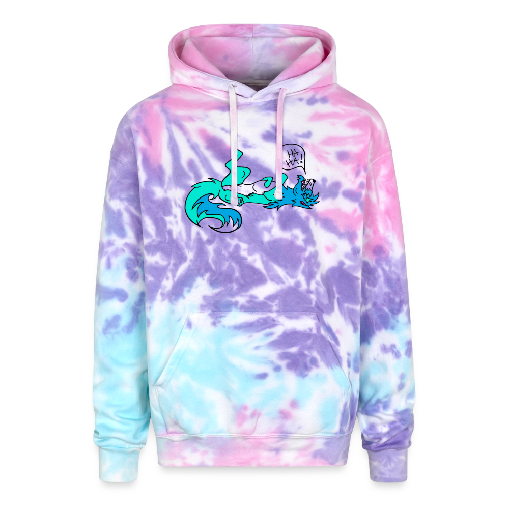 felix the fox Adult Tie Dye Hoodie - cotton candy