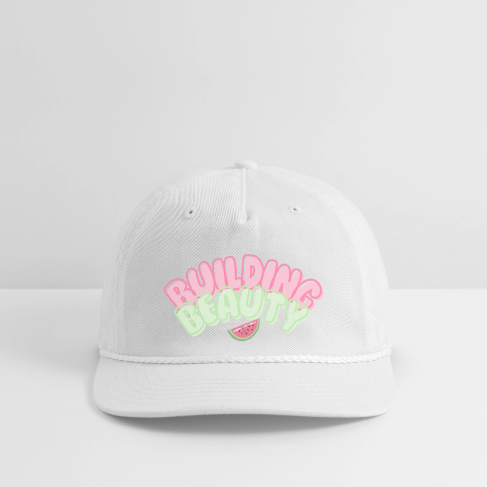 Vintage Washed Rope Cap - white