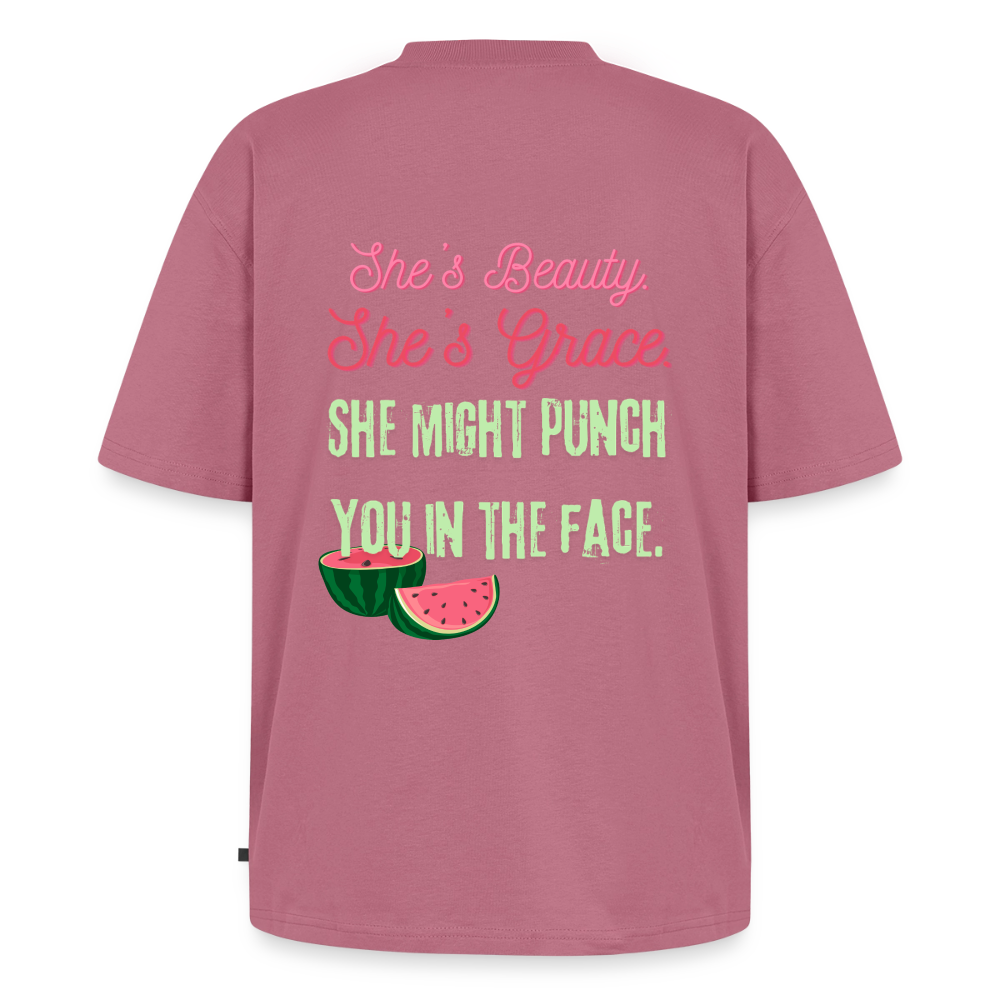 Sweet like watermelon Oversized Organic T-Shirt - mauve