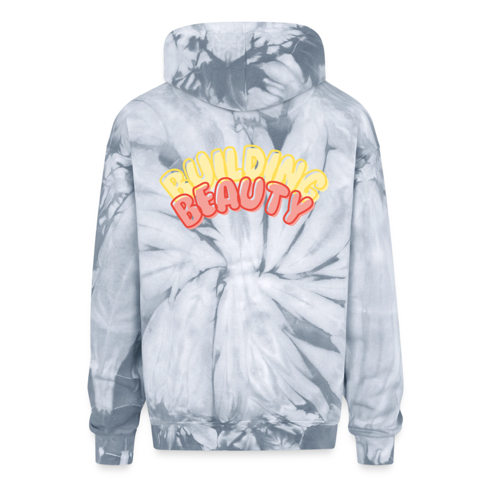 WAR HORSE Adult Tie Dye Hoodie - spider silver