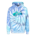 felix the fox Adult Tie Dye Hoodie - blue lagoon