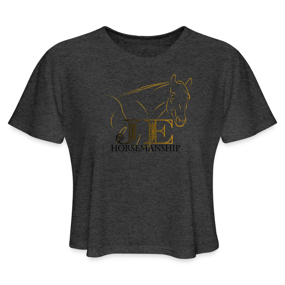 JE Horsemanship Women's Cropped T-Shirt - deep heather