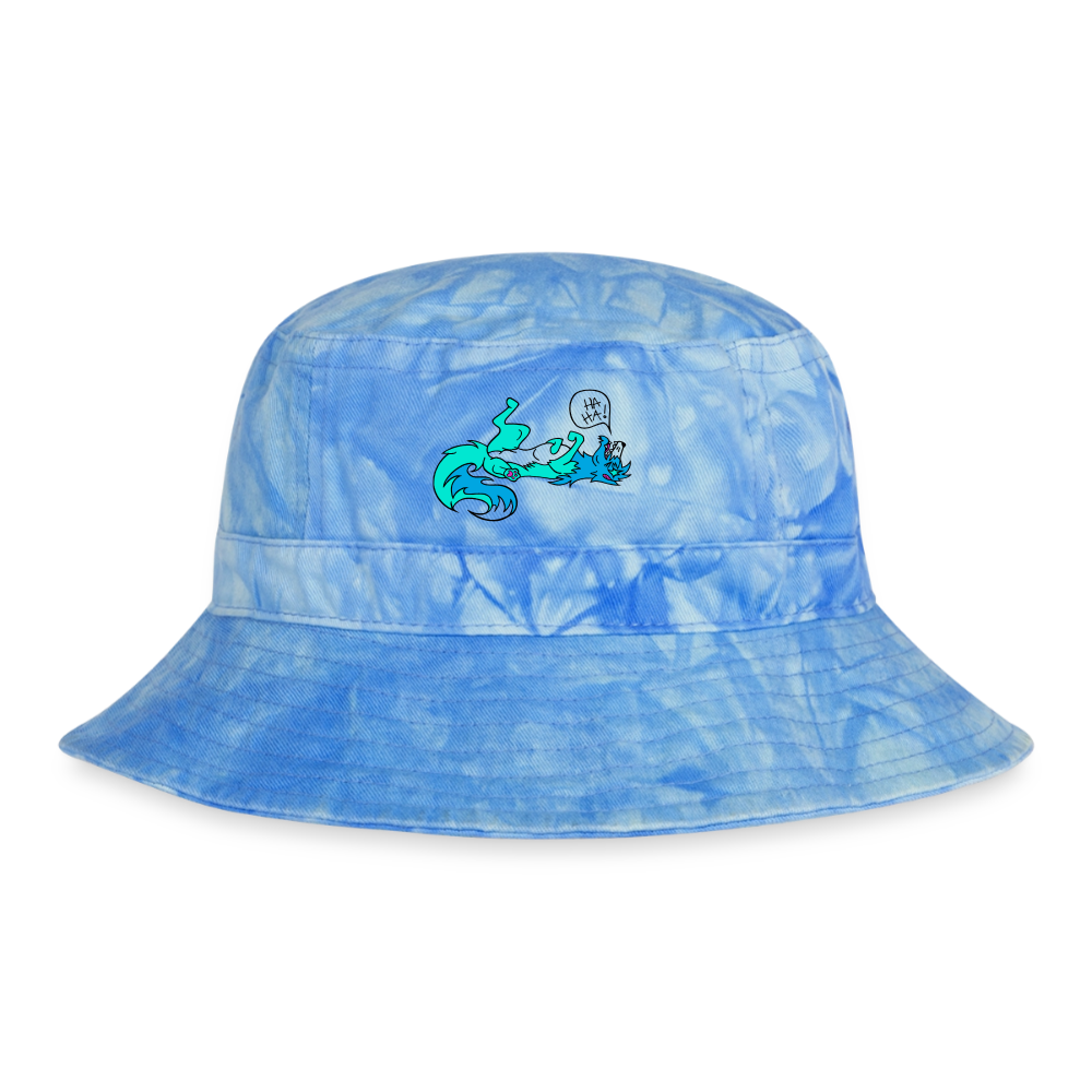 Felix the Fox Tie Dye Bucket Hat - light Blue Tie Dye
