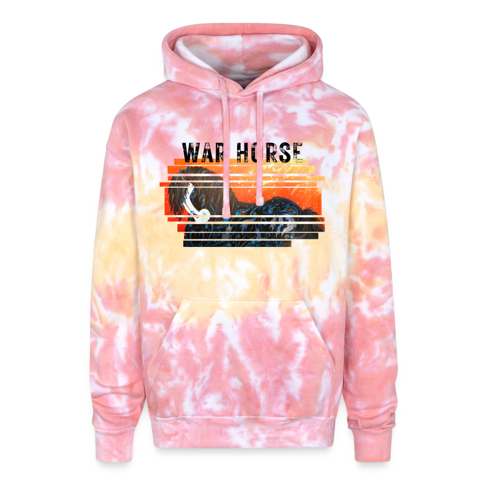 WAR HORSE Adult Tie Dye Hoodie - funnel cake