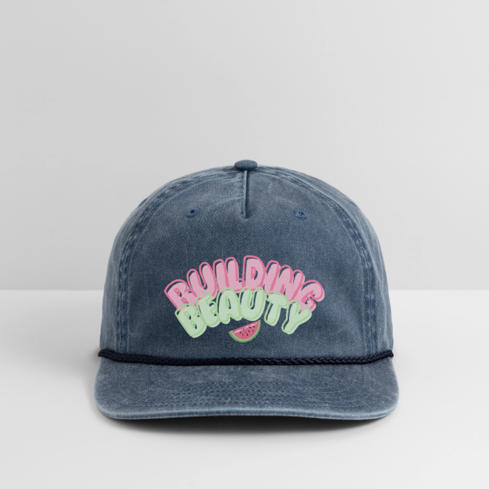 Vintage Washed Rope Cap - washed navy