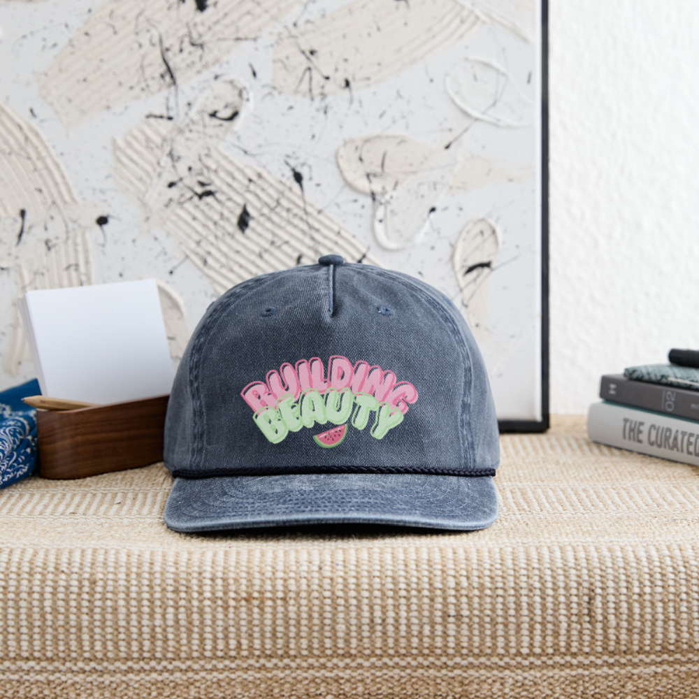 Vintage Washed Rope Cap - washed navy