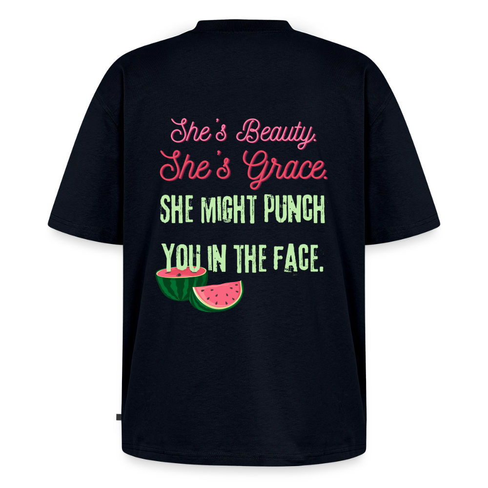 Sweet like watermelon Oversized Organic T-Shirt - navy