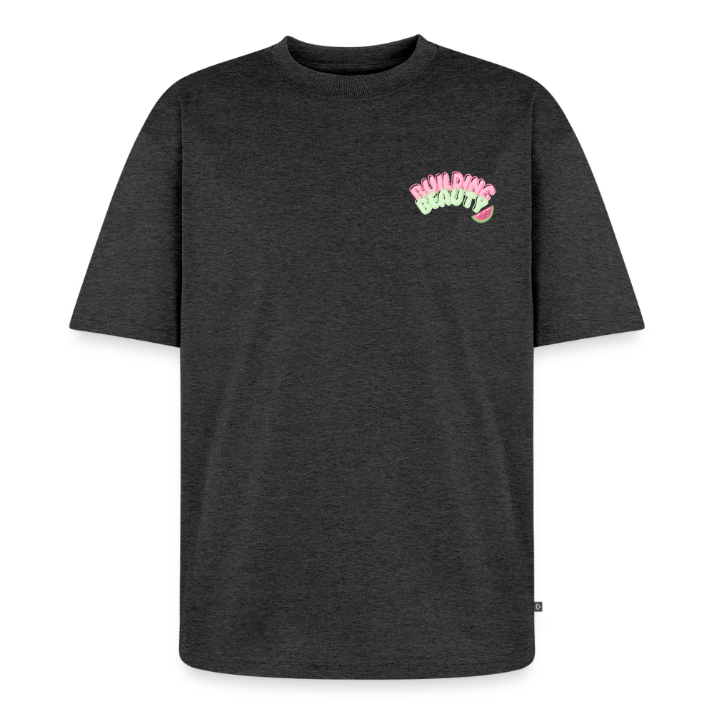 Sweet like watermelon Oversized Organic T-Shirt - heather anthracite