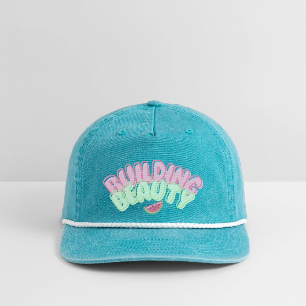 Vintage Washed Rope Cap - faded turquoise