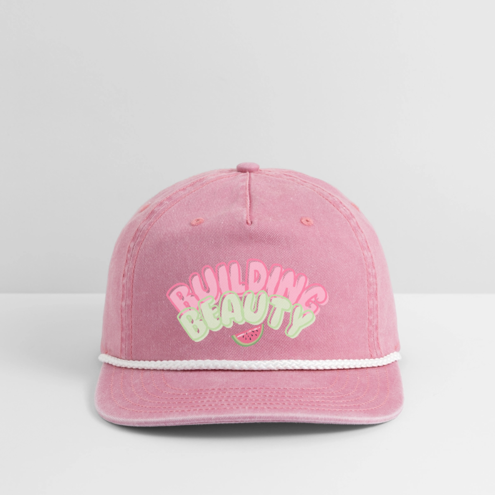 Vintage Washed Rope Cap - washed pink