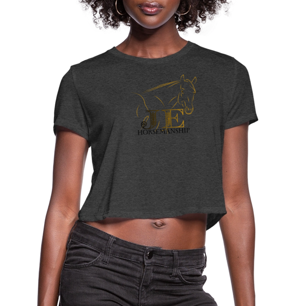 JE Horsemanship Women's Cropped T-Shirt - deep heather